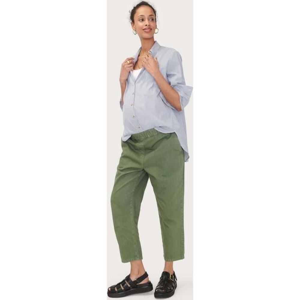 Hatch Isla Crop Utility Pants Green